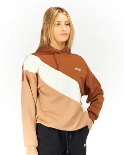 ACDC - DONNA FELPA INVERNALE MULTICOLOR CON CAPPUCCIO