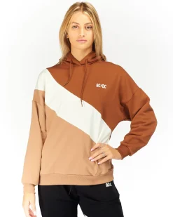 ACDC - DONNA FELPA INVERNALE MULTICOLOR  CON CAPPUCCIO
