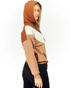 ACDC - DONNA FELPA INVERNALE MULTICOLOR  CON CAPPUCCIO