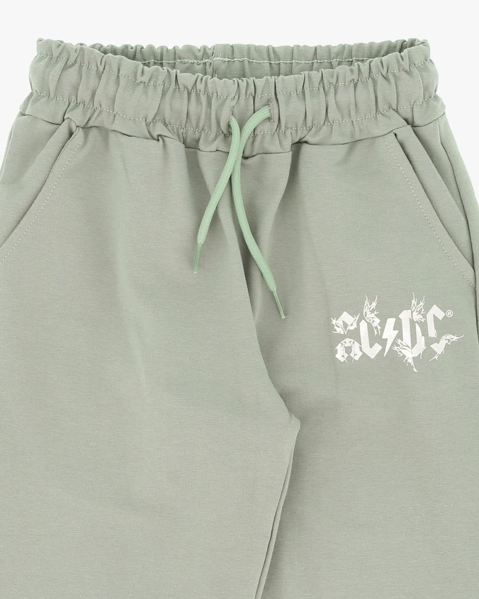ACDC - PANTALONE TUTA VERDE CON POLSINO PER RAGAZZA