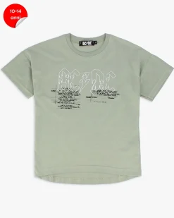 ACDC - TSHIRT MANICA CORTA VERDE IN COTONE PER RAGAZZE