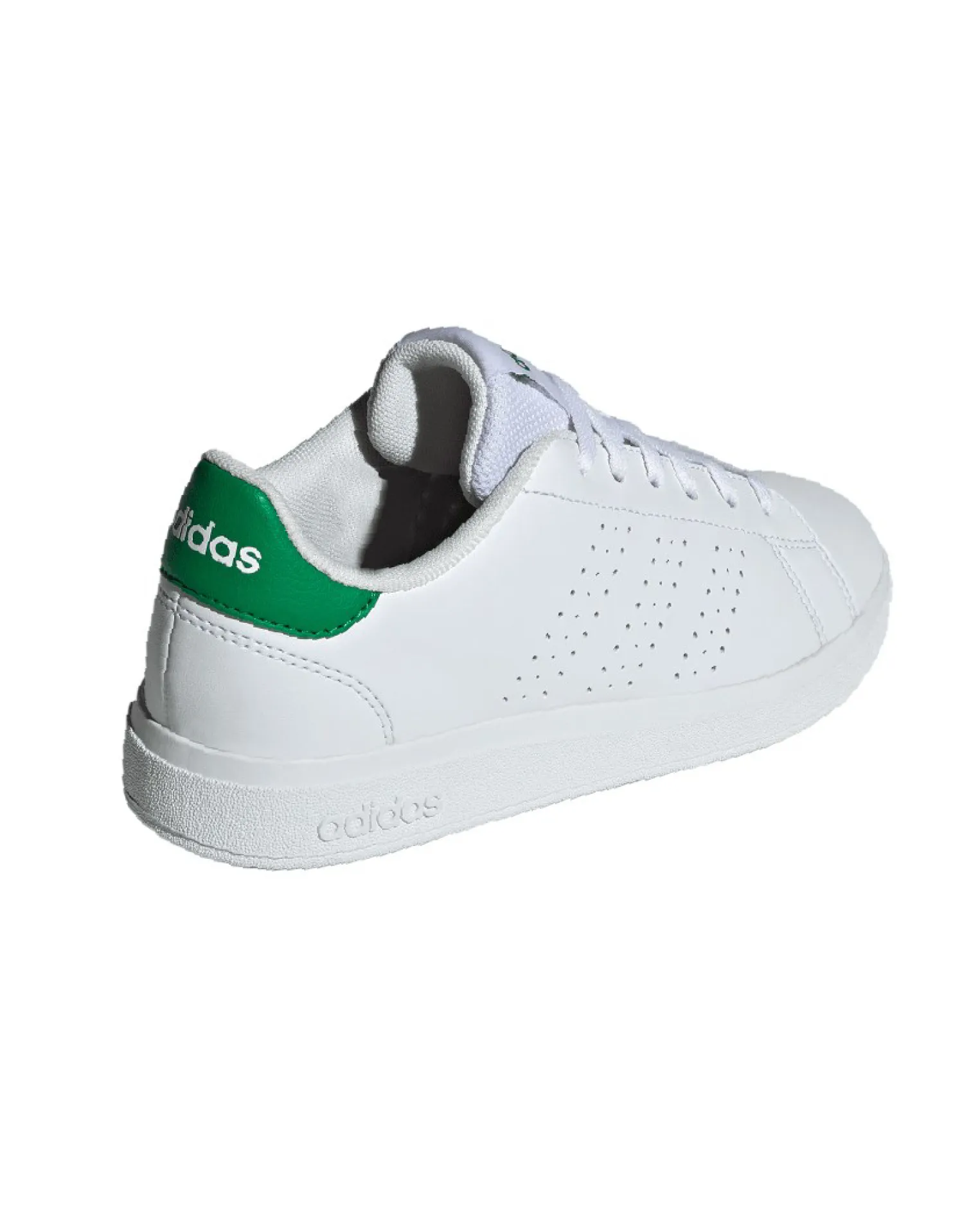ADIDAS ADVANTAGE BASE 2.0 J - Scarpa bianca e verde numerata 36-40