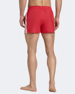 ADIDAS -BOXER DA MARE A 3 STRISCE ROSSI CON DETTAGLI BIANCHI DA UOMO, JX5023