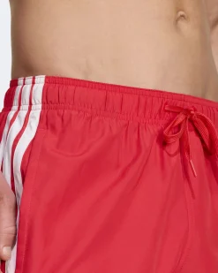 ADIDAS -BOXER DA MARE A 3 STRISCE ROSSI CON DETTAGLI BIANCHI DA UOMO, JX5023