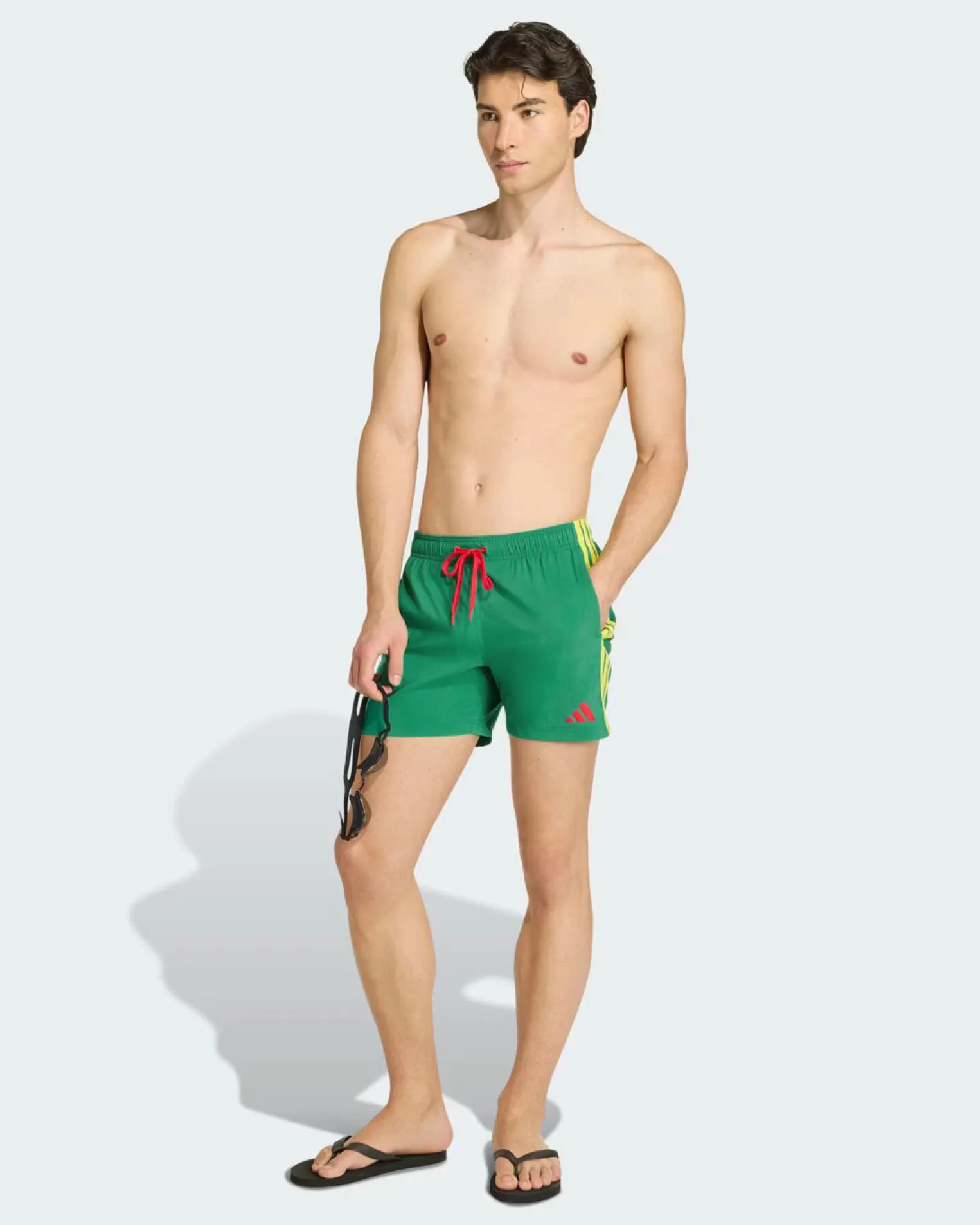ADIDAS - BOXER MARE VERDE DA UOMO 3 STRISCE - JY9789