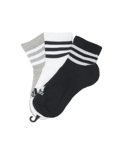ADIDAS - CALZINI NERO, BIANCO E GRIGIO 3-STRIPES CUSHIONED SPORTSWEAR LOW-CUT (3 PAIA) - IC1318