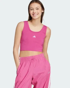 ADIDAS - CANOTTA CORTA ESSENTIALS SMALL LOGO FUXIA - JP4792