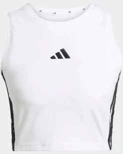 ADIDAS - CANOTTA CROPPED BIANCA IMBOTTITA DA DONNA - JZ6876