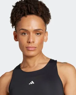 ADIDAS - CANOTTA NERA DA DONNA IDEALE PER L'ALLENAMENTO - IK7924