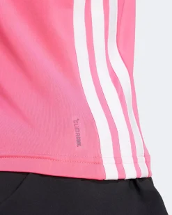 ADIDAS - CANOTTA SPORTIVA DONNA FUXIA CON BANDE BIANCHE  3S SJ -  JE8695