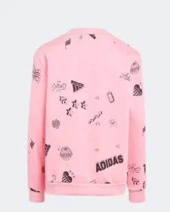 ADIDAS - FELPA BRAND LOVE ALLOVER PRINT CREW JUNIOR - IA1576