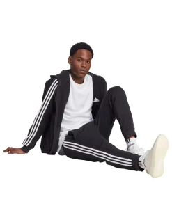 ADIDAS - FELPA CON CAPPUCCIO ESSENTIALS FLEECE 3-STRIPES FULL-ZIP - IB4029