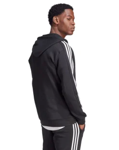 ADIDAS - FELPA CON CAPPUCCIO ESSENTIALS FLEECE 3-STRIPES FULL-ZIP - IB4029