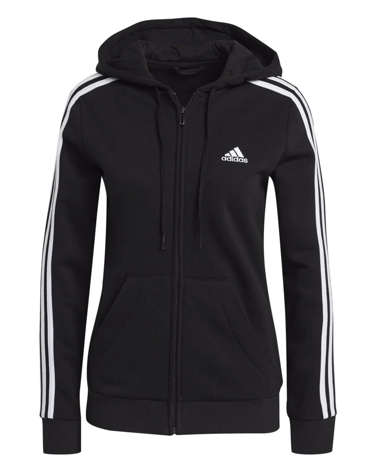 ADIDAS - Felpa con cappuccio Essentials Fleece 3-Stripes Full-Zip - GM5567