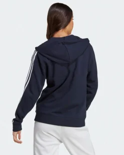 ADIDAS-FELPA CON CAPPUCCIO ESSENTIALS 3-STRIPES FRENCH TERRY REGULAR FULL-ZIP-IC9918
