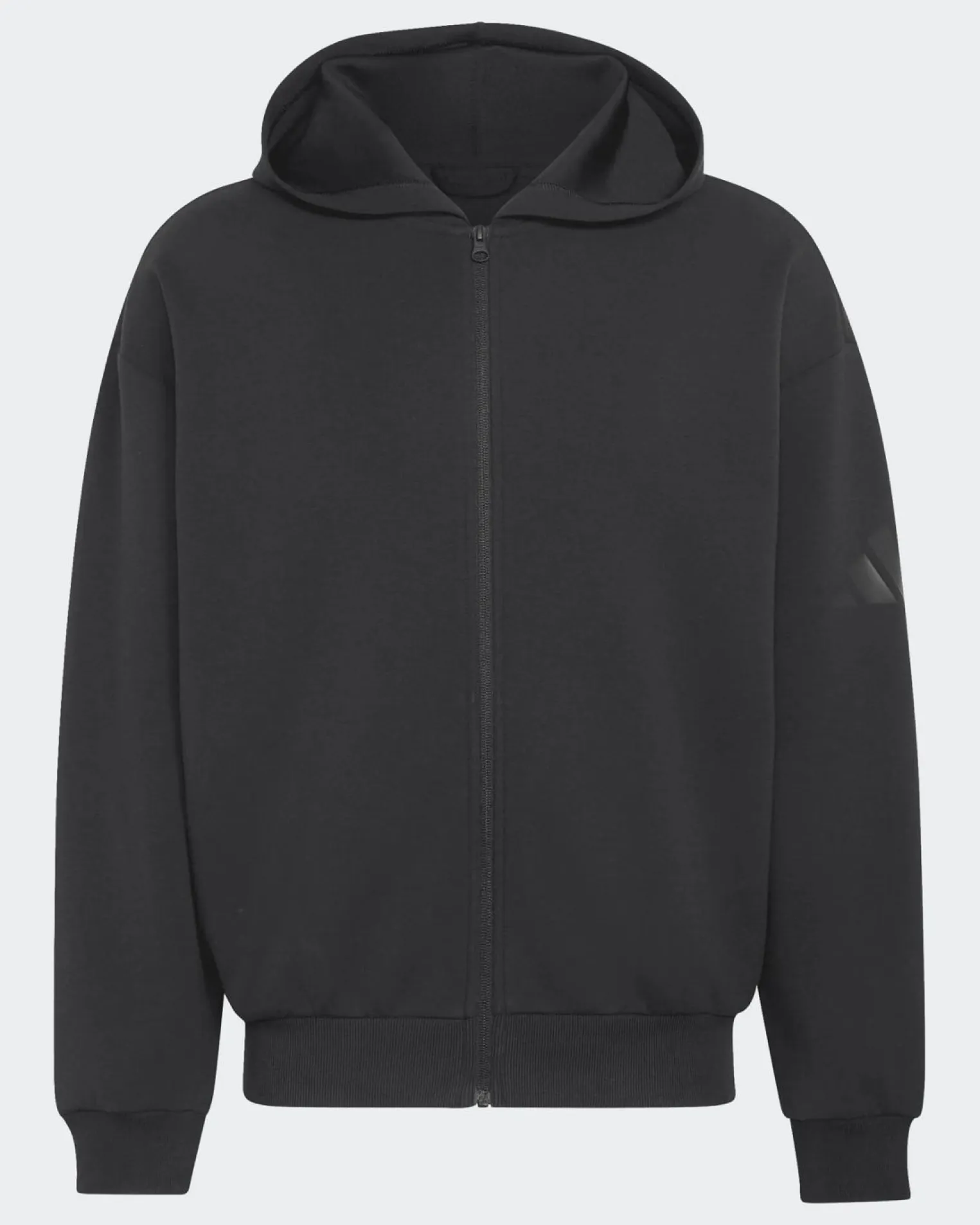 ADIDAS -FELPA CON CAPPUCCIO FULL ZIP SOFT LUX NERA DA UOMO, KU8006