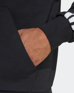 ADIDAS - FELPA CON CAPPUCCIO 3S FT FZ HD DA UOMO NERA - JD1877