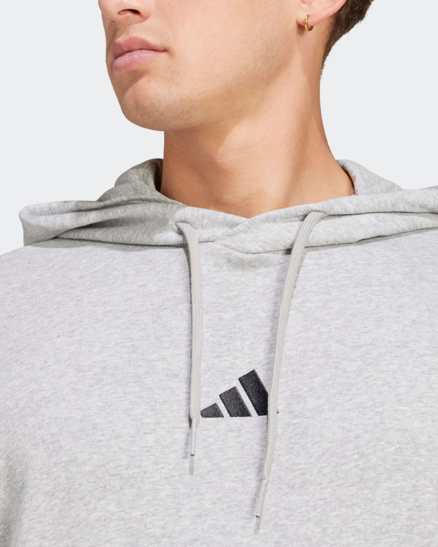 ADIDAS - FELPA FEELCOZY GRIGIA DA UOMO CON CAPPUCCIO - JE3851