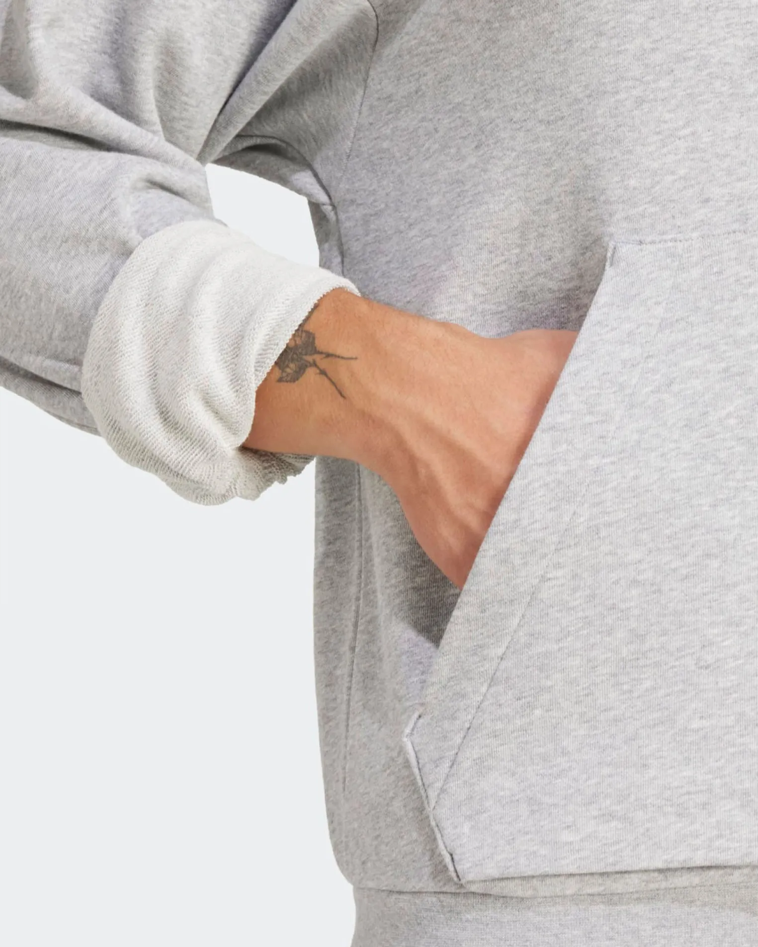 ADIDAS - FELPA FEELCOZY GRIGIA DA UOMO CON CAPPUCCIO - JE3851