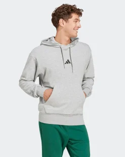 ADIDAS - FELPA FEELCOZY GRIGIA DA UOMO CON CAPPUCCIO - JE3851