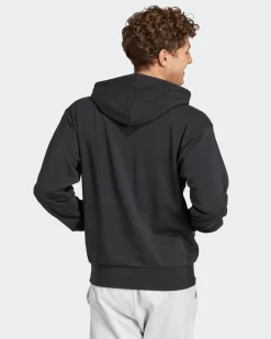 ADIDAS - FELPA FEELCOZY NERA DA UOMO CON CAPPUCCIO - JE3849