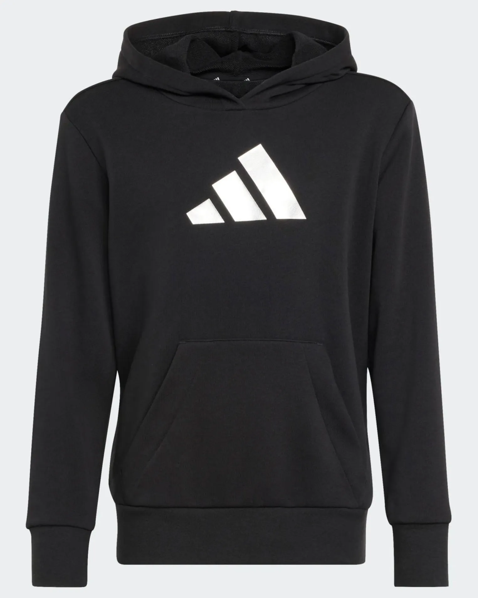 ADIDAS - FELPA NERA GRAPHIC HOODED PER RAGAZZI CON CAPPUCCIO - JV5267