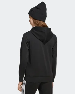 ADIDAS - FELPA NERA GRAPHIC HOODED PER RAGAZZI CON CAPPUCCIO - JV5267