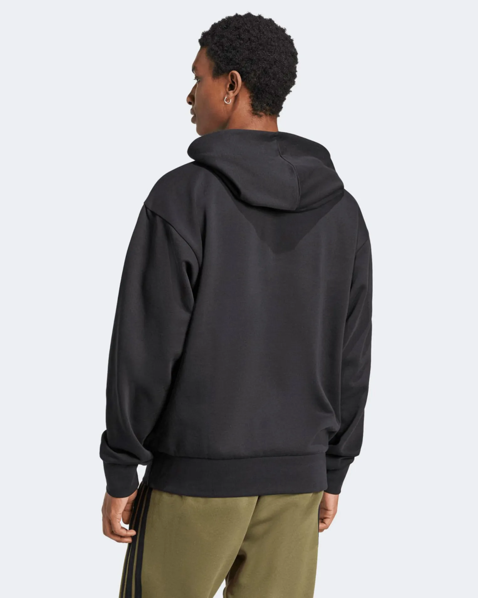 ADIDAS - FELPA UOMO CON CAPPUCCIO NERA FEELCOZY - JE3807