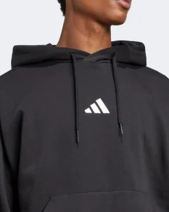 ADIDAS - FELPA UOMO CON CAPPUCCIO NERA FEELCOZY - JE3807