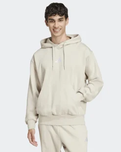 ADIDAS - FELPA UOMO CON CAPPUCCIO BEIGE FEELCOZY - IN6067