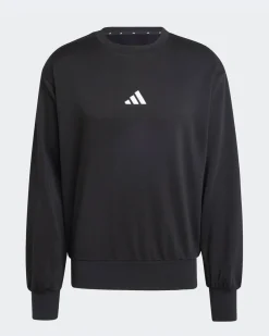 ADIDAS - FELPA  UOMO NERA PERFORMANCE ESSENTIALS BIG LOGO FRENCH TERRY - IN6160