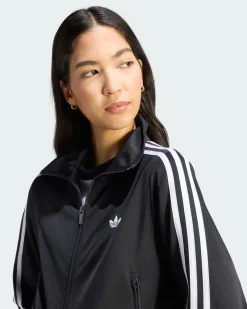 ADIDAS - GIACCA SPORTIVA FB CLASSIC  FULL ZIP NERA CON DETTAGLI BIANCHI DA DONNA, KV9552