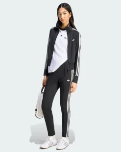 ADIDAS - GIACCA SPORTIVA FB CLASSIC  FULL ZIP NERA CON DETTAGLI BIANCHI DA DONNA, KV9552