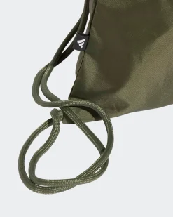 ADIDAS - GYMSACK LINEAR VERDE OLIVA CON LOGO BIANCO, JX9045