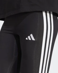 ADIDAS - LEGGINGS DONNA NERI 3S SJ LEG CON BANDE BIANCHE - JE0072