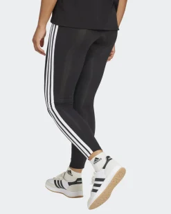 ADIDAS - LEGGINGS DONNA NERI 3S SJ LEG CON BANDE BIANCHE - JE0072