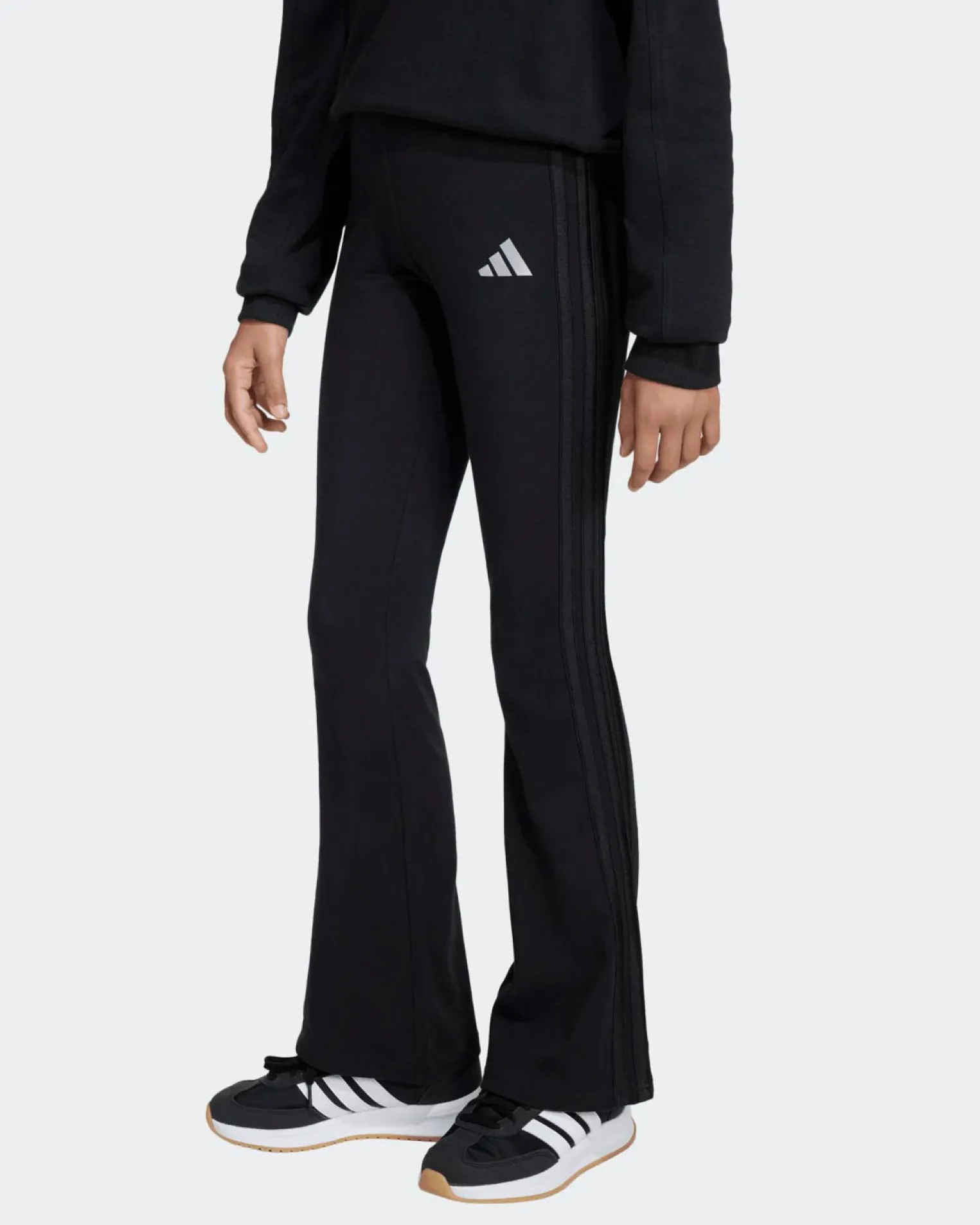 ADIDAS - LEGGINGS FLARED GLAM NERI PER RAGAZZA - KB7043