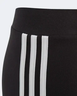 ADIDAS - LEGGINGS  JUNIOR (7-15 ANNI) 3S TIG  NERI CON DETTAGLI BIANCHI - IC3623