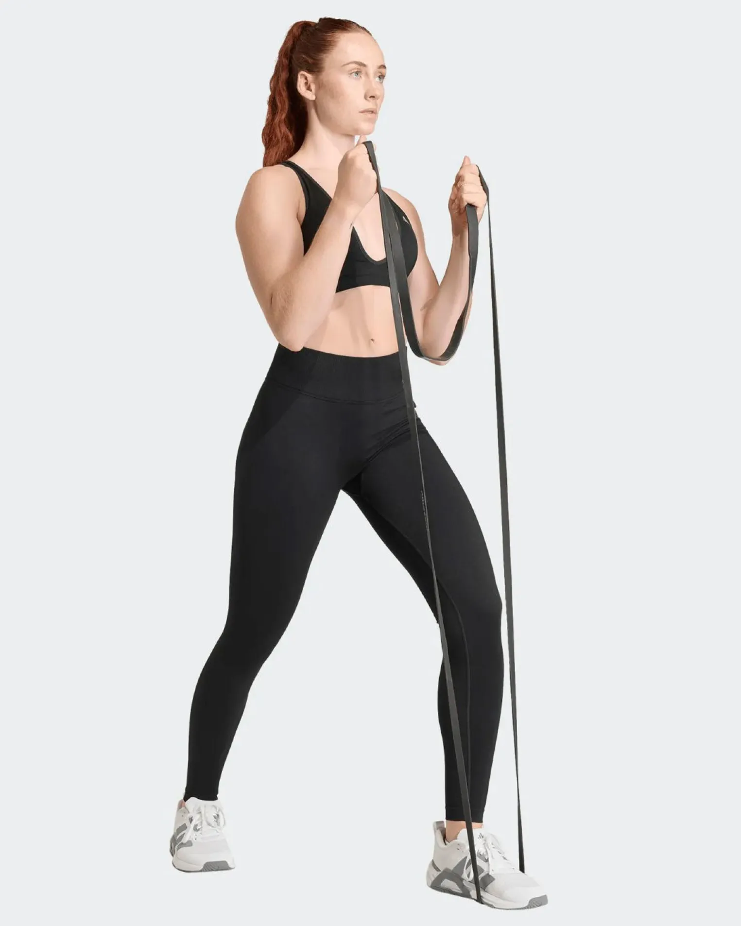 ADIDAS - LEGGINGS NERI PER ALLENAMENTO KNIT SCRUNCH 7/8 - KG9199