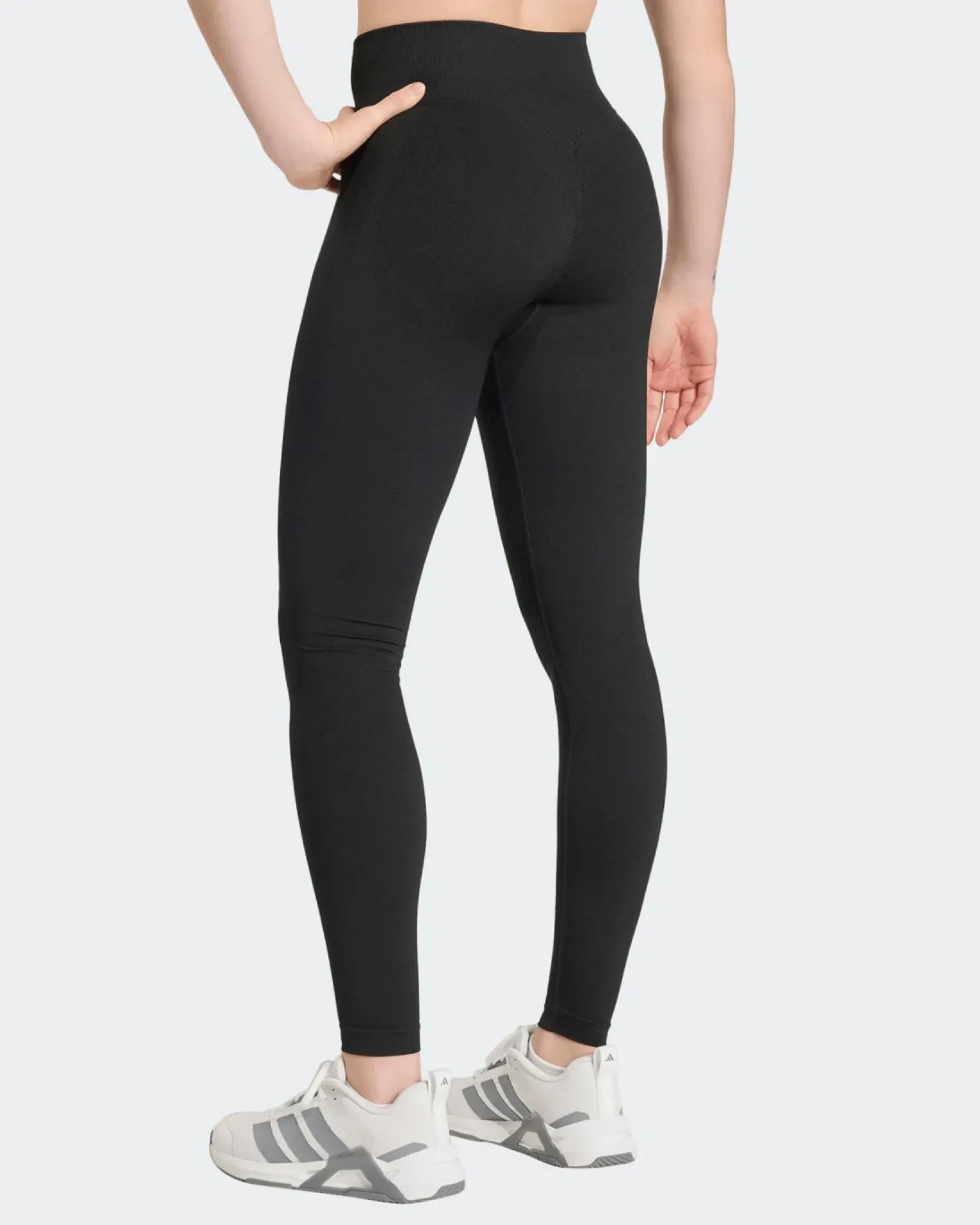ADIDAS - LEGGINGS NERI PER ALLENAMENTO KNIT SCRUNCH 7/8 - KG9199