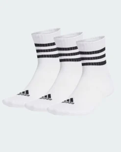 ADIDAS - 3 PAIA DI CALZINI BIANCHI 3 STRISCE CUSCHIONED SPORTSWEAR LOW-CUT - HT3456
