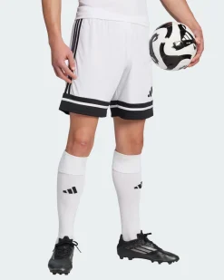 ADIDAS -PANTALONCINO DA CALCIO UOMO BIANCO E NERO SQUA25 -JH3412