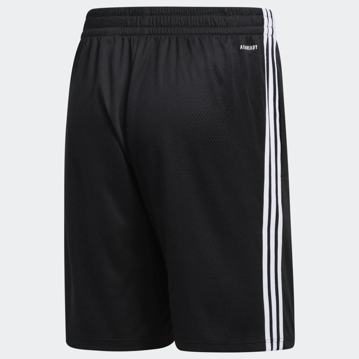 ADIDAS - PANTALONCINO UOMO NERO CON BANDE BIANCHE AEROREADY THREE STRIPES MESH - GL3412