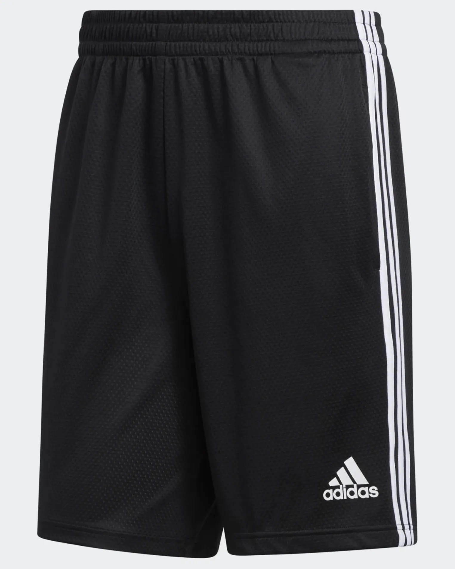 ADIDAS - PANTALONCINO UOMO NERO CON BANDE BIANCHE AEROREADY THREE STRIPES MESH - GL3412
