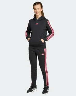 ADIDAS - PANTALONE NERO 3 STRISCE ESSENTIALS DA RAGAZZA PER ALLENAMENTO - JY5002