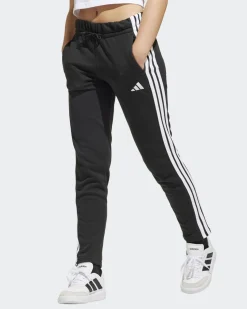 ADIDAS - PANTALONE NERO 3 STRISCE ESSENTIALS JUNIOR PER ALLENAMENTO - JY5003