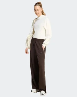 ADIDAS - PANTALONE SEASONAL ESSENTIALS ANIMAL PRINT 3-STRIPES MARRONE CON DETTAGLI LEOPARDATI DA DONNA,  KV9300