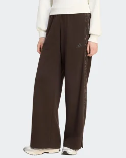 ADIDAS - PANTALONE SEASONAL ESSENTIALS ANIMAL PRINT 3-STRIPES MARRONE CON DETTAGLI LEOPARDATI DA DONNA,  KV9300