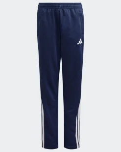 ADIDAS - PANTALONE TUTA JUNIOR (7-15 ANNI) TR-ES 3S BLU CON DETTAGLI BIANCHI - KE6072