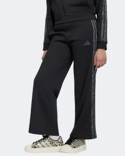 ADIDAS - PANTALONE TUTA JUNIOR ( 9-15 ANNI) AN 3S FT PT NERO CON DETTAGLI LEOPARDATI, KC7199
